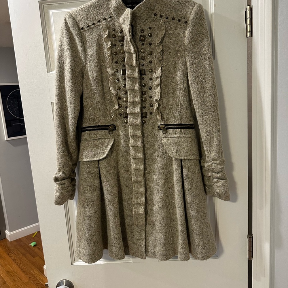 Nanette Lepore Elegant Gray Women's Dress Coat